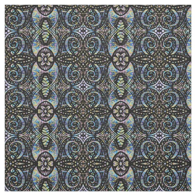 Tela Patrón floral de capas nítidas (Retal)