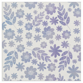 Tela Patrón floral de gris y lavanda