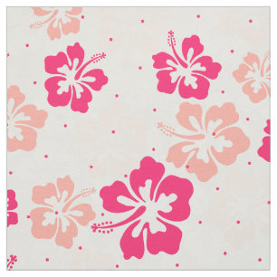 Tela Patrón floral de Hibiscus tropical hawaiano