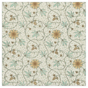 Tela Patrón floral de la época victoriana de 1875