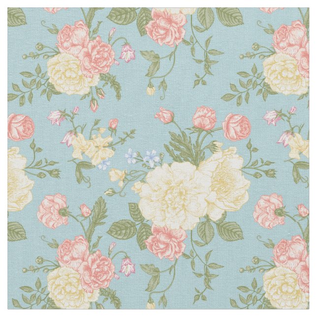 Tela Patrón floral de Peony Garden (De cerca)