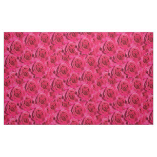 Tela Patrón floral de rosas rojas rojas