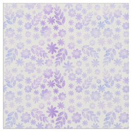 Tela Patrón floral dibujado a mano de lavanda