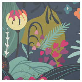 Tela Patrón floral exótico brillante tropical