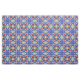 Tela Patrón floral geométrico inspirado en colores