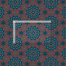 Tela Patrón floral geométrico mosaico antiguo