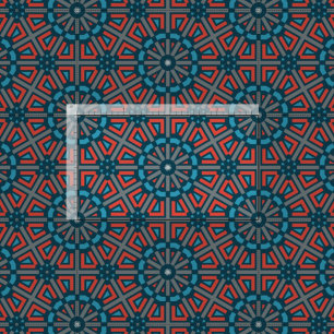 Tela Patrón floral geométrico mosaico antiguo