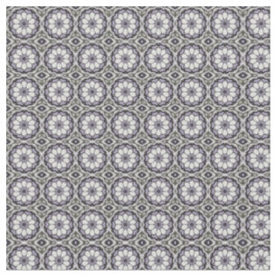 Tela Patrón floral gris plateado y lila