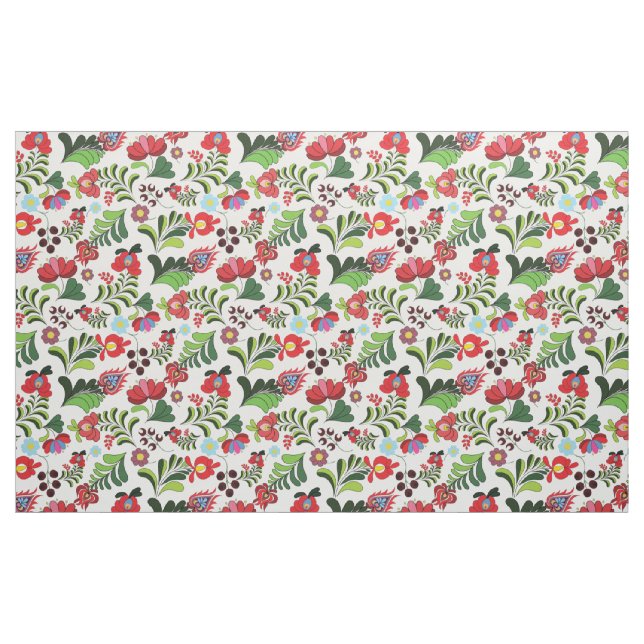 Tela Patrón floral húngaro Matyo (Yarda)