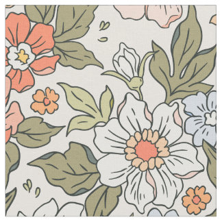 Tela Patrón floral inmaculado estilo Libertad