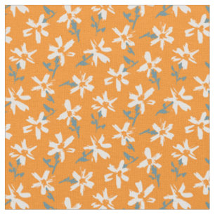 Tela Patrón floral retro en estilo boho.