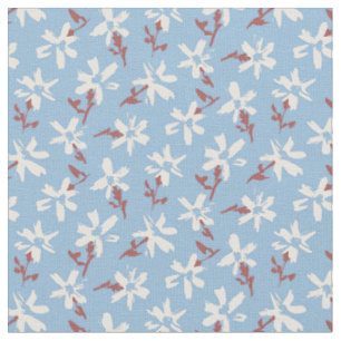 Tela Patrón floral retro en estilo boho.