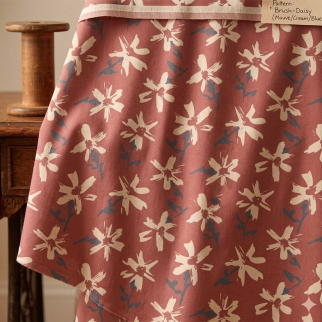 Tela Patrón floral retro en estilo boho. Daisy abstract (Vintage floral seamless pattern in boho style. Simple floral blender fabric.)