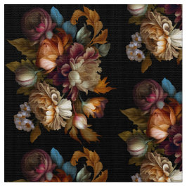 Tela Patrón floral romántico de "Viejo Mundo"