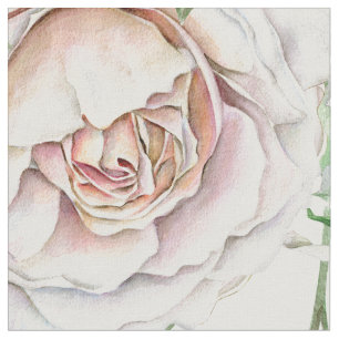 Tela Patrón floral Rústico de hojas verdes rosa rosa pá