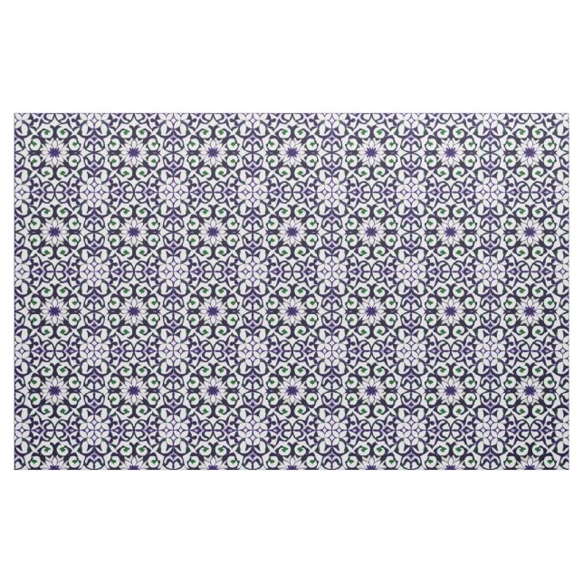 Tela Patrón floral simétrico ornado ("Cuarto gordo" (fat quarter))
