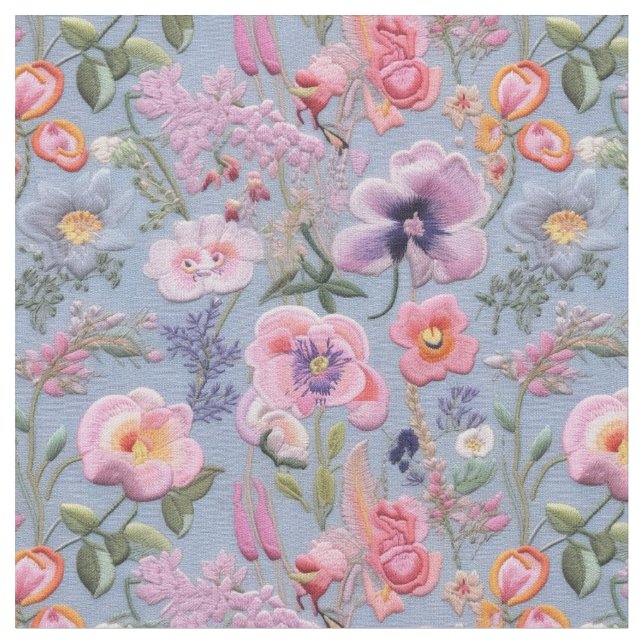 Tela Patrón floral sin soldadura (De cerca)