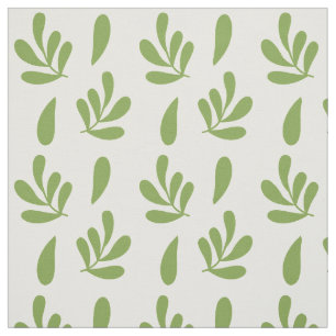 Tela Patrón floral verde