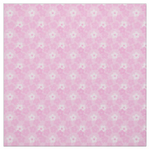 Tela patrón floral vintage de los años 60 en rosa