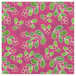 Tela Patrón Foliage de Cranberry Festial, Fuchsia