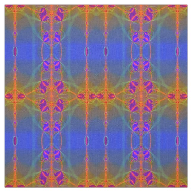 Tela Patrón fractal de resumen geométrico moderno (Retal)