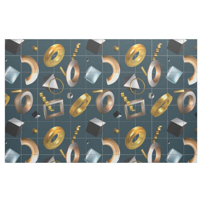 Tela Patrón geométrico 3D ("Cuarto gordo" (fat quarter))