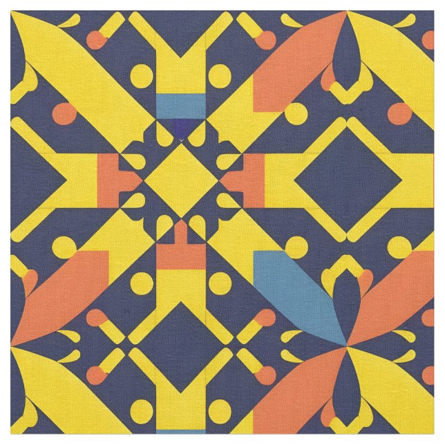 Tela Patrón geométrico abstracto (De cerca)