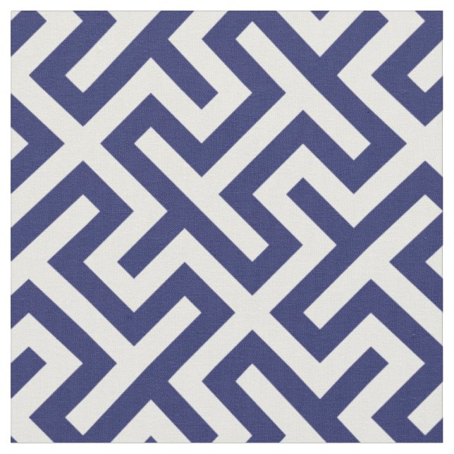 Tela patrón geométrico abstracto azul marino de Moda (De cerca)
