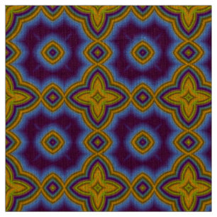 Tela Patrón geométrico abstracto azul y verde marroquí