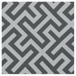 Tela Patrón geométrico abstracto de Moda negro y gris