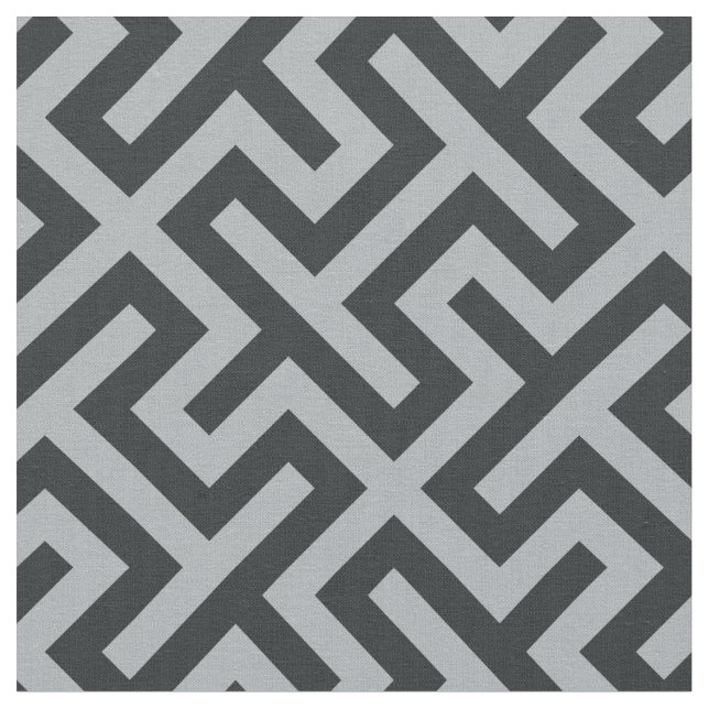 Tela Patrón geométrico abstracto de Moda negro y gris (De cerca)