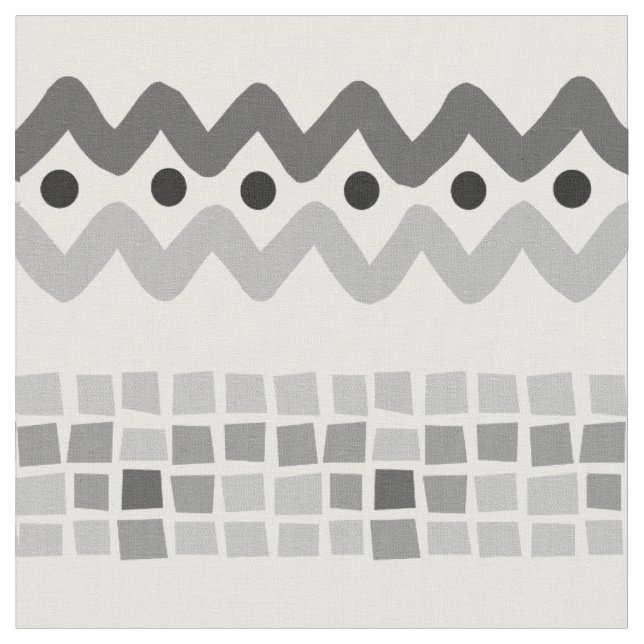 Tela Patrón geométrico abstracto de triángulo gris azte (De cerca)