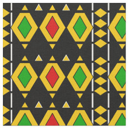 Tela Patrón geométrico africano con bandera rasta