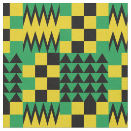 Tela Patrón geométrico africano con colores de bandera 