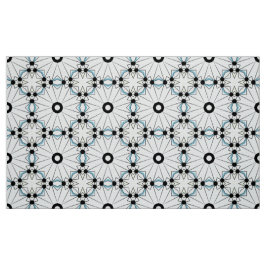 Tela Patrón geométrico circular decorativo y estrella
