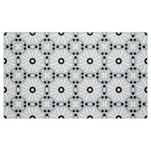 Tela Patrón geométrico circular decorativo y estrella