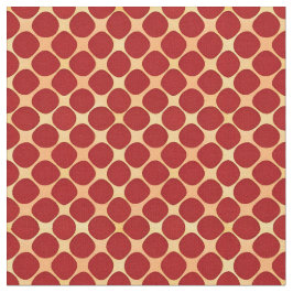 Tela Patrón geométrico con círculos rojos