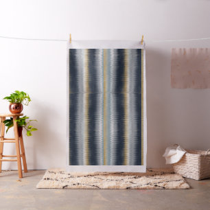 Tela Patrón geométrico de ikat zigzag gris azul dorado