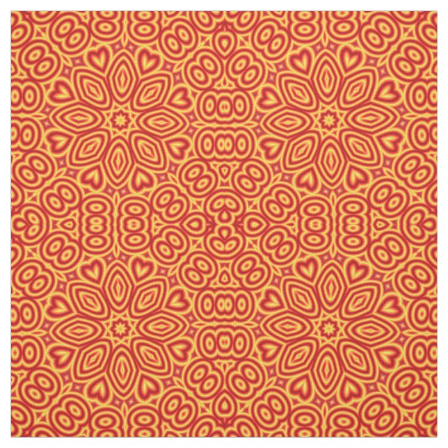 Tela Patrón geométrico de impresión de círculo amarillo (Retal)