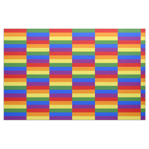 Tela Patrón geométrico de la bandera del orgullo arcoir