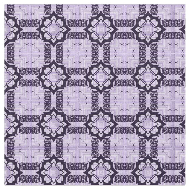Tela Patrón geométrico de lavanda y violeta (De cerca)