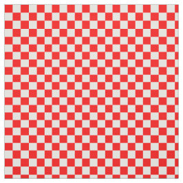 Tela Patrón geométrico de los cheques rojos blancos cro