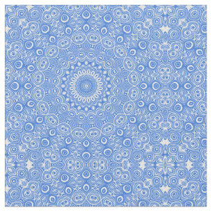 Tela Patrón Geométrico de Mandala Azul Azure