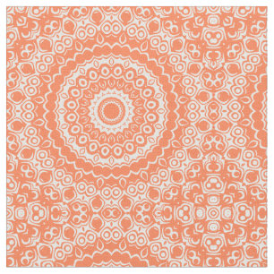 Tela Patrón geométrico de Mandala coral