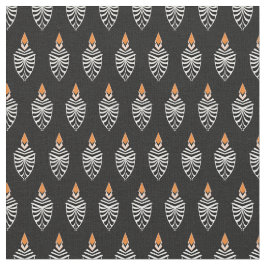 Tela Patrón geométrico de pájaros de hoopoe