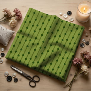 Tela Patrón geométrico de raya con punto verde minimali