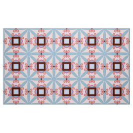 Tela Patrón geométrico decorativo rojo y rosa 