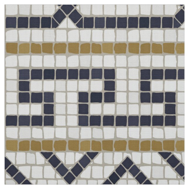 Tela Patrón geométrico del mosaico del motivo romano (Retal)