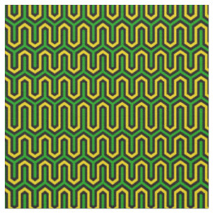 Tela Patrón geométrico en colores de la bandera jamaica
