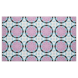 Tela Patrón geométrico floral rosa decorativo